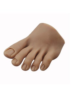 XMASIR Silicone Nail Practice Trainning Foot Lifelike Flexible Bendable Manicure Mannequin Fake Foot Model For Acrylic Nails Sketch Nail Salon Artists Nail Art Beginners Training Display (Left)  - Image 1