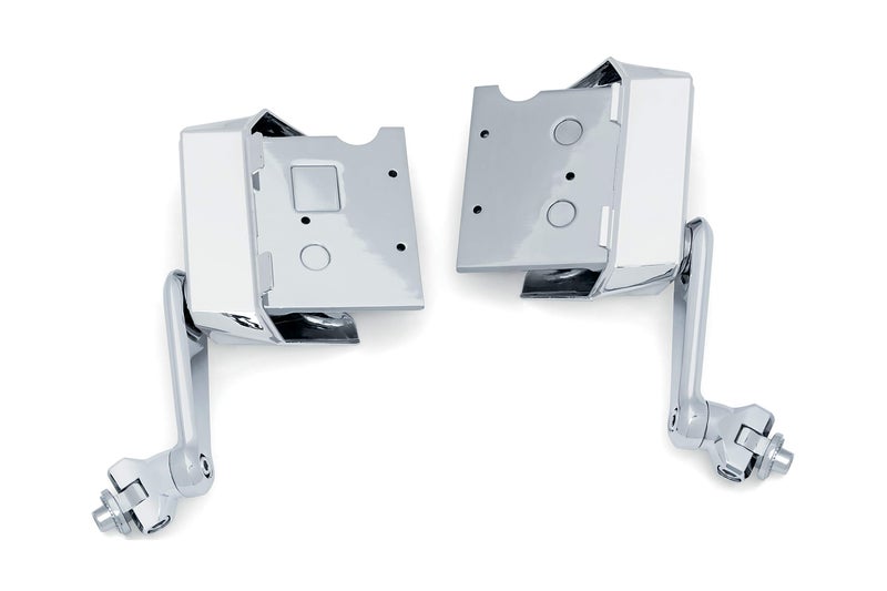 Kuryakyn 6758 Motorcycle Foot Control component: Omni Adjustable Clamp On Cruise Mounts without Pegs for 2018-20 Honda Gold Wing Motorcycles, Chrome, 1 Pair - Image 1