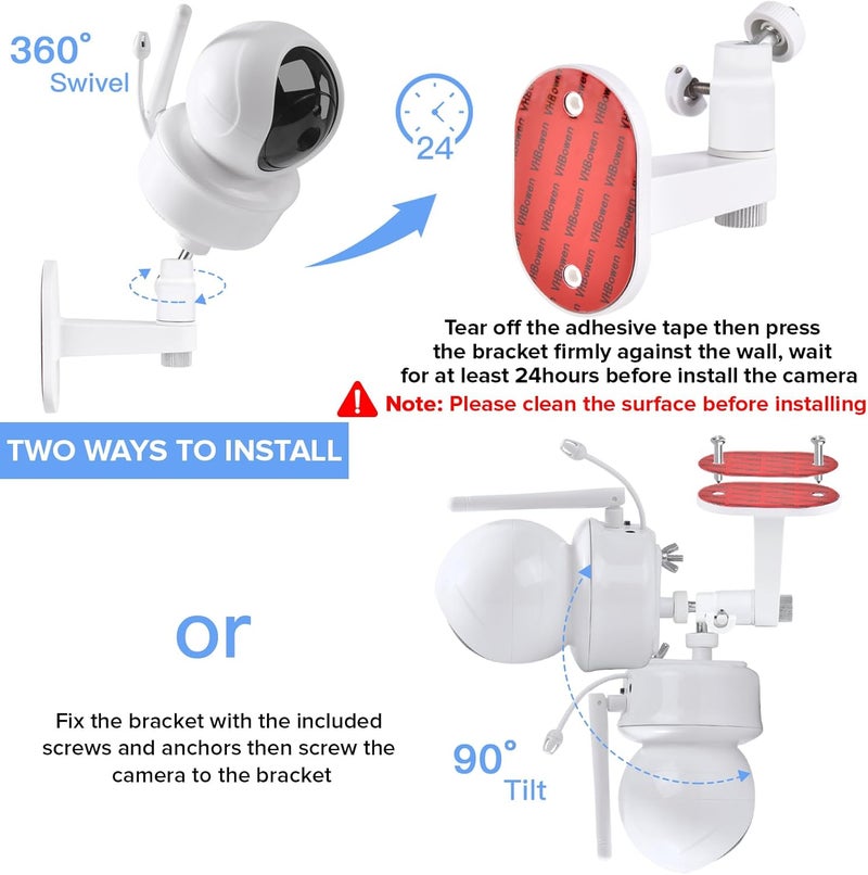 wochel Adhesive Baby Monitor Mount for iFamily SM650SM653SM43E Sturdy and Stable Baby Camera Stand with Adjustable Angle for iFamily Baby Monitor - Image 3