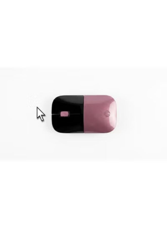 HP Z3700 Wireless Mouse - Plum / Berry Mauve, Ultra-Slim Design with 2.4GHz USB Receiver, 1200 DPI Optical Tracking, Up to 16 Months Battery Life PMauve - Image 2