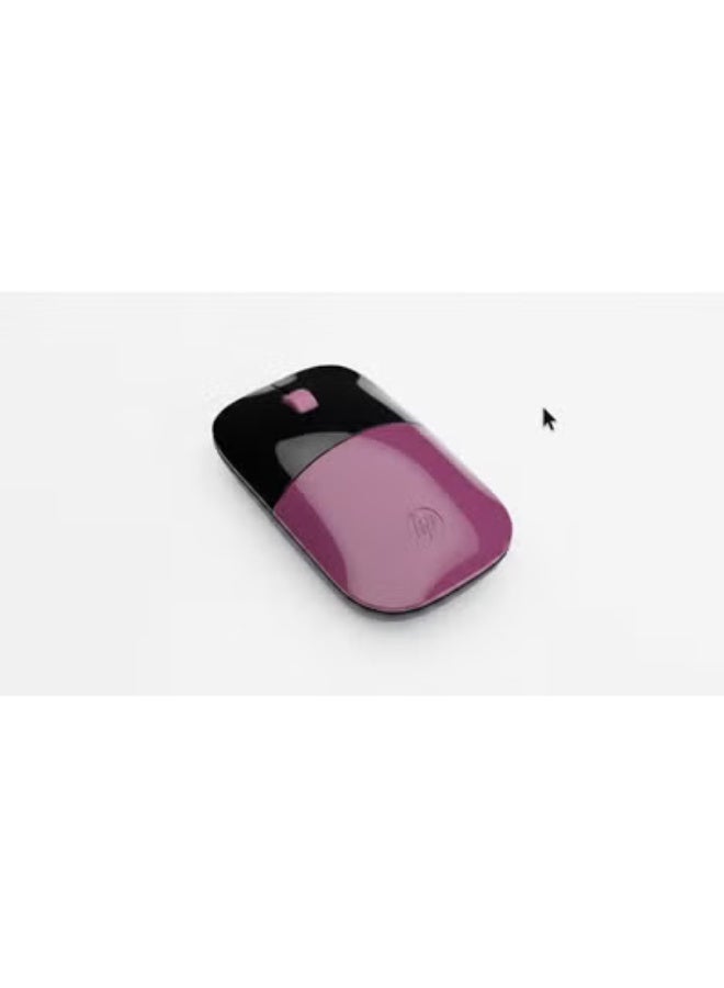 HP Z3700 Wireless Mouse - Plum / Berry Mauve, Ultra-Slim Design with 2.4GHz USB Receiver, 1200 DPI Optical Tracking, Up to 16 Months Battery Life PMauve - Image 1