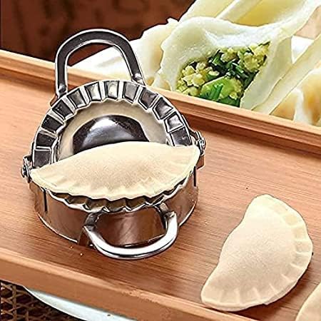 Mo-deza Modeza Stainless Steel Momos Maker Cutter Big Size Dumpling Maker Dough Press Mould Wrapper Dough Cutter for Kitchen Making Tools Pack of 1  - Image 3