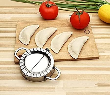 Mo-deza Modeza Stainless Steel Momos Maker Cutter Big Size Dumpling Maker Dough Press Mould Wrapper Dough Cutter for Kitchen Making Tools Pack of 1  - Image 1