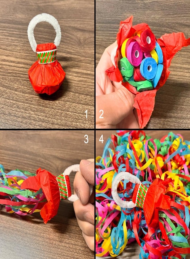 humyeam 10PCS Hand Throw Streamer Poppers Mix No Mess Confetti Poppers, Party Poppers No Mess Streamers Easy to Clean Ideal for Celebrations Birthday and Festival - Image 2