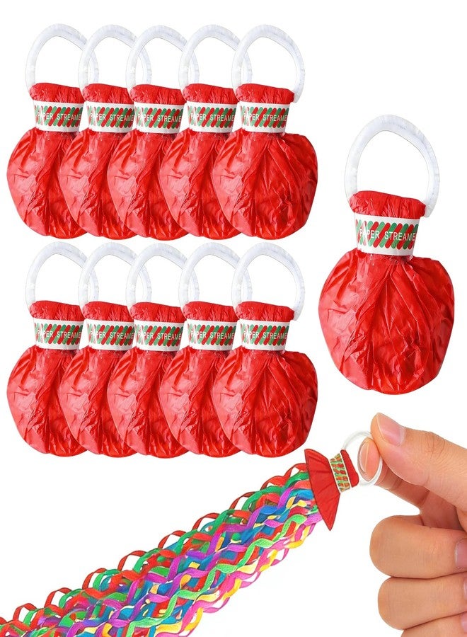 humyeam 10PCS Hand Throw Streamer Poppers Mix No Mess Confetti Poppers, Party Poppers No Mess Streamers Easy to Clean Ideal for Celebrations Birthday and Festival - Image 1