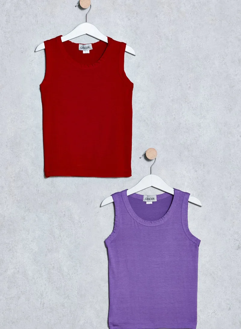 Little Ginger Kids 2 Pack Vests