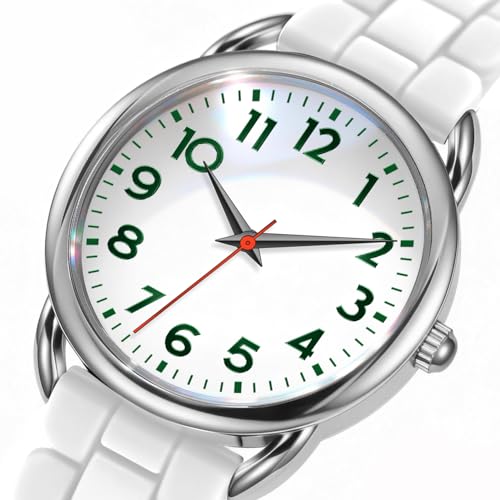 Bisley Women Watch White Silicone Strap Arabic Dial Easy to Read Watch - Image 3