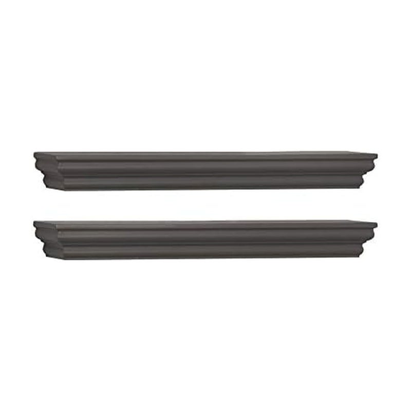 MELANNCO مجموعة رفوف معلقة عائمة من ميلانكو - 2 قطعة - رمادي 5238439