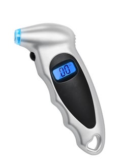 EHOME Digital Tire Pressure Gauge, 150PSI 4 Setting for Cars, Trucks and Bicycles, Backlit LCD and Anti-Skid Grip for Easy and Accurate Reading(Silver)  - Image 1