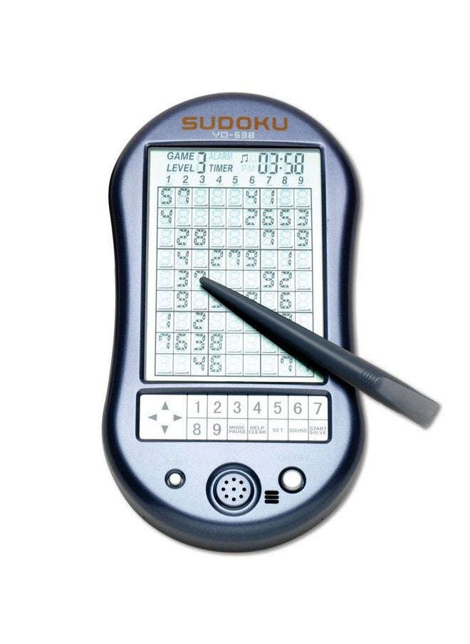 Bits and Pieces - Deluxe Sudoku Handheld Game Electronic Pocket Size Sudoku Game Led Screen Great Gift Measures 2 3/4" Wide X 4 3/4" Long X 3/4" Deep - Image 1