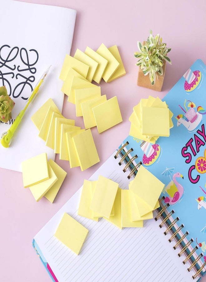 Kozerite (50 Pads) Sticky Notes 1.5x2, Sticky Pads, Recyclable, Self-Stick Pads, Easy to Post for Home, Office, Notebook (yeelow) - Image 4