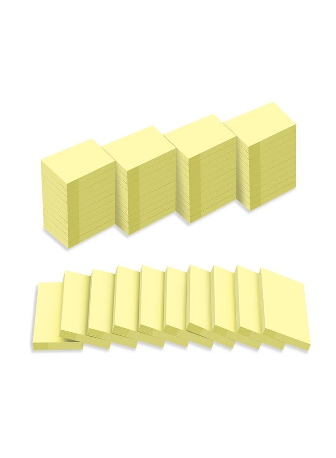 Kozerite (50 Pads) Sticky Notes 1.5x2, Sticky Pads, Recyclable, Self-Stick Pads, Easy to Post for Home, Office, Notebook (yeelow) - Image 1