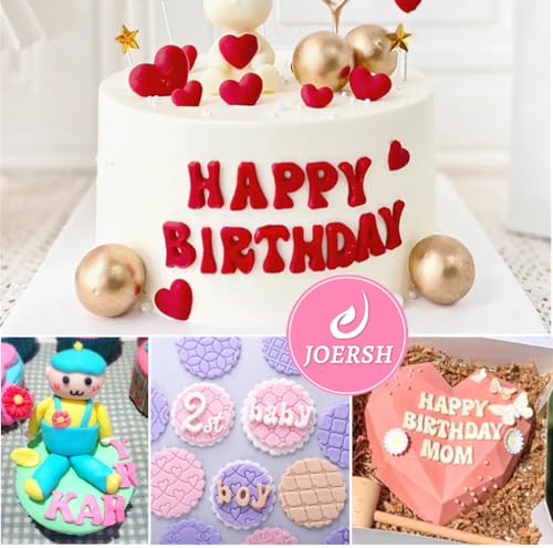 JOERSH قوالب حروف سيليكون JOERSH 4 قطع، غير لاصقة 26 حرفًا وأرقام 0-9 لقوالب الشوكولاتة لتزيين الكعك، توبير الكب كيك، الحلوى - Image 5
