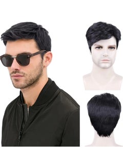 EBMINI New Fashionable Men's Wig Slanted Bangs Short Hair  - Image 1