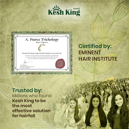 Kesh King Ayurvedic Hair Oil | Herbal Oil with Bhringraj & Amla | Enhance Hair Growth | Reduce Hairfall | Nourishes Scalp | Provides Long & Thick Hair | 10.14 Fl Oz/300ml - Image 4