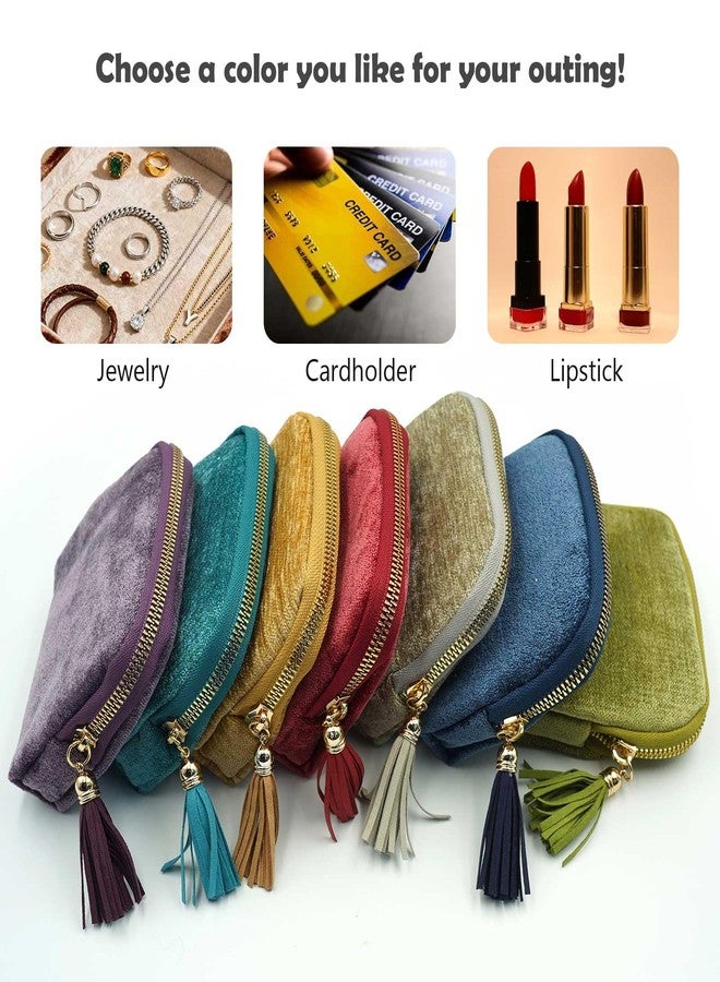 Gihunk Travel Jewelry Case, Travel Jewelry Organizer, Travel Jewelry Bag with Zipper, Small Travel Jewelry Pouch for Necklaces Bracelets Bangles Rings Earrings Gemstones Storage (purple) - Image 4