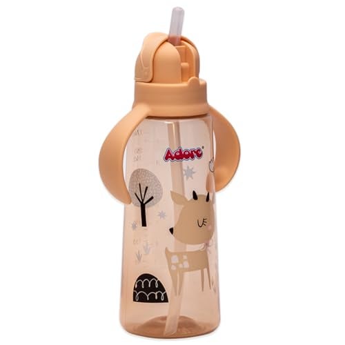 Adore Bling Straw Sipper with Handle - 270ml (Camel) - Image 1