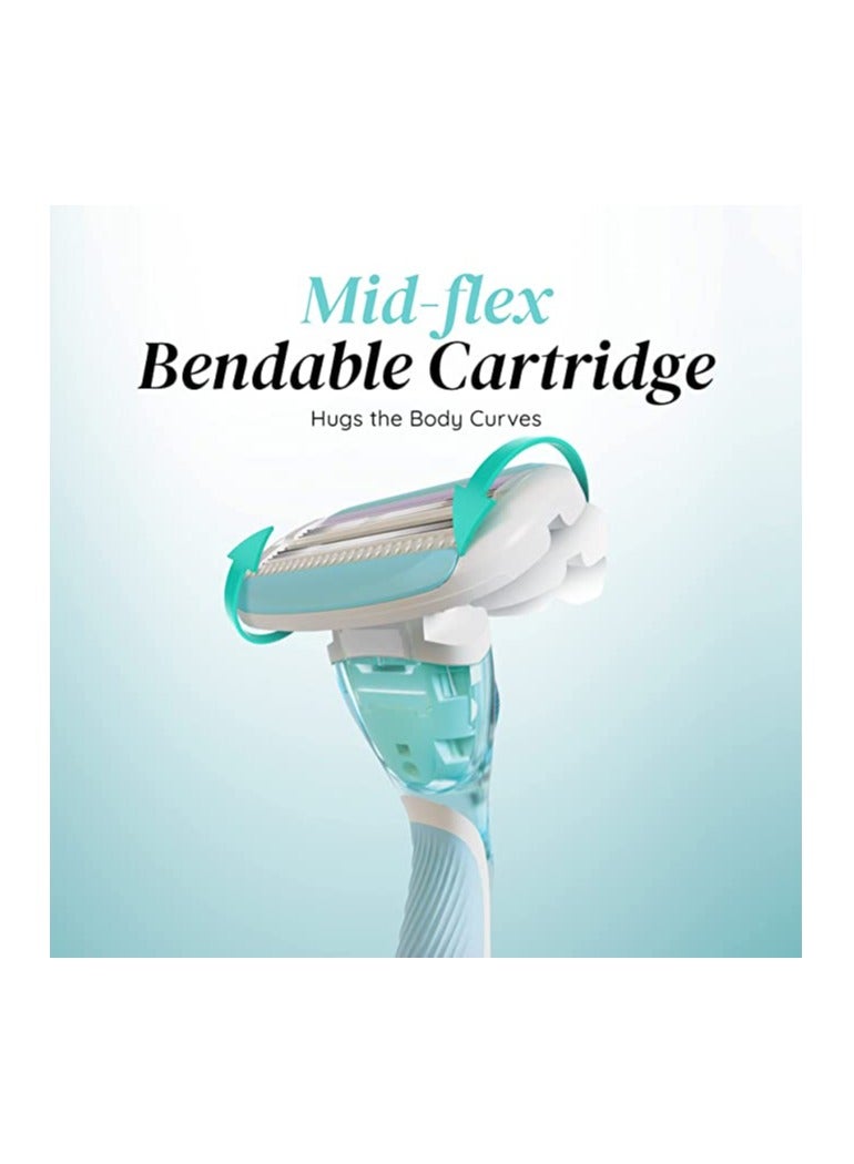 ليتسشيف LetsShave ماكينة حلاقة إيفور 6 لإزالة شعر الجسم للنساء برأس عريض وخرطوشة تدفق مفتوح - Image 4