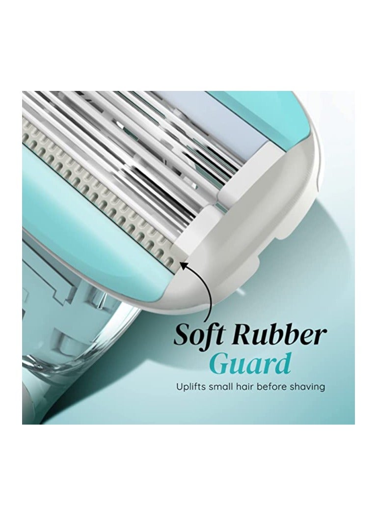 ليتسشيف LetsShave ماكينة حلاقة إيفور 6 لإزالة شعر الجسم للنساء برأس عريض وخرطوشة تدفق مفتوح - Image 5