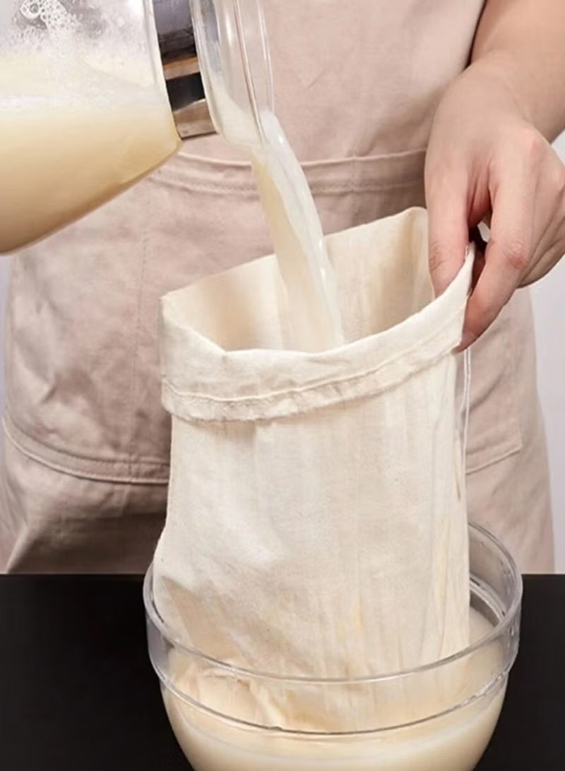 4-Piece Cotton Cheesecloth Filter Bags – Thick Reusable Gauze Bags for Herbs, Broth, Soy Milk, Butter, Coffee & Tofu Making ( 20×30cm) - Image 1