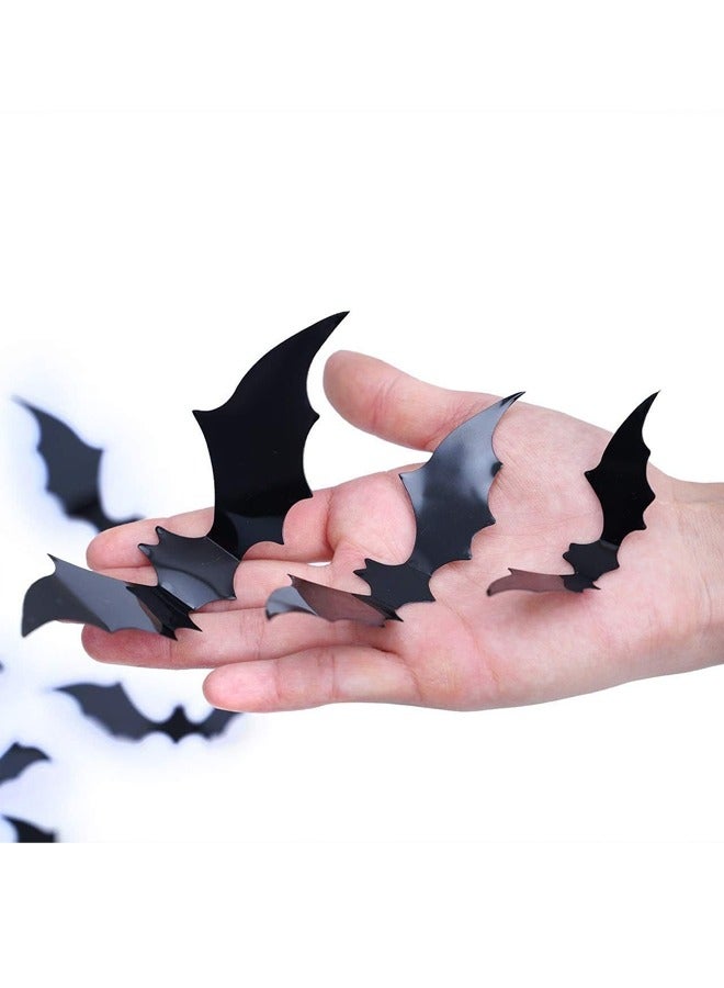 هالوين 3 د لتقوم بها بنفسك بولي كلوريد الفينيل الخفافيش الديكور الجدار ملصق مائي المنزل هالوين الديكور توريد داخلي نافذة غرفة المعيشة مهرجان أسود 16 س 4 سنتيمتر - Image 2