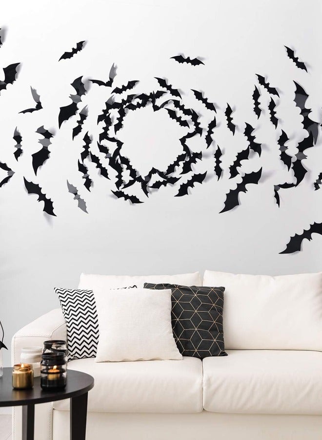 هالوين 3 د لتقوم بها بنفسك بولي كلوريد الفينيل الخفافيش الديكور الجدار ملصق مائي المنزل هالوين الديكور توريد داخلي نافذة غرفة المعيشة مهرجان أسود 16 س 4 سنتيمتر - Image 4