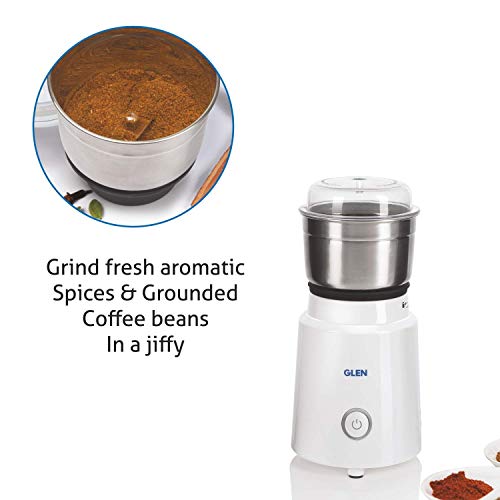 Glen Electric Mini Grinder 350 Watt | 1 Jar | ABS Body | ISI Certified| 2 Year Warranty White (SA 4045 NG) - Image 3
