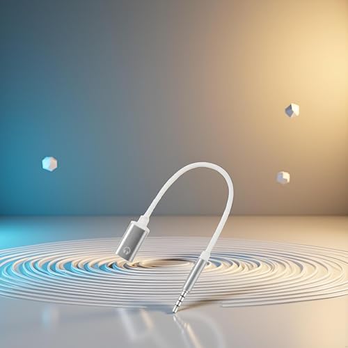 Tustao White 3.5mm Male to TypeC Female Audio Cable Cord 3.5mm Analog Cable USB c Headphone Adapter,Type-C Converter Earphone Adapter Compatible with MP3 Players aux to USB c,Smartphone Headphone Adapters - Image 3