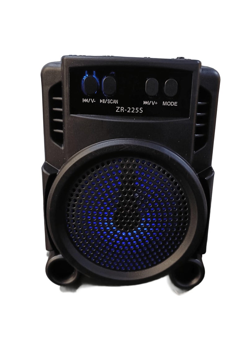 ZR225S Portable Wireless Bluetooth Speaker with USB and FM Radio delivers high-quality sound, dynamic presentation, high-quality bass, and a rechargeable battery. - Image 2