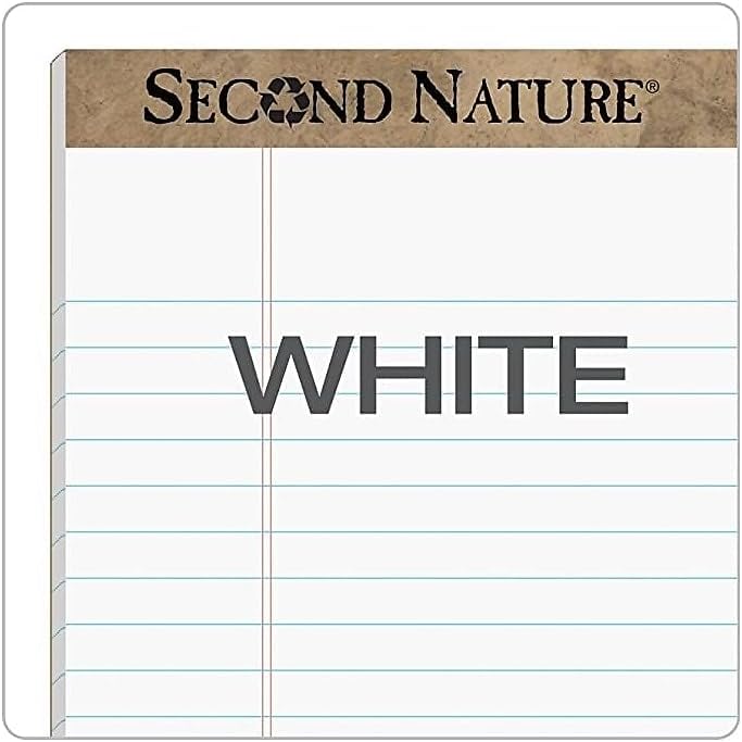 Second Nature TOPS 74880 Second Nature Recycled Pads, 8 1/2 x 11 3/4, White, 50 Sheets (Pack of 12) - Image 4