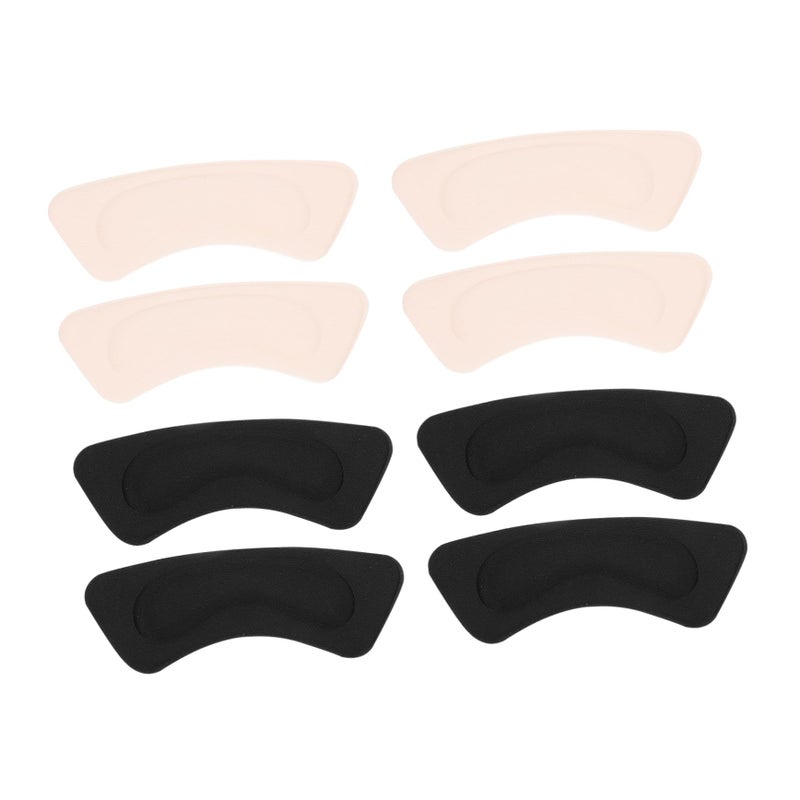 4 Pairs Heel Cushion Pads Creamy White Black for Loose Shoes Strong Adhesion Comfortable Fit - Image 2
