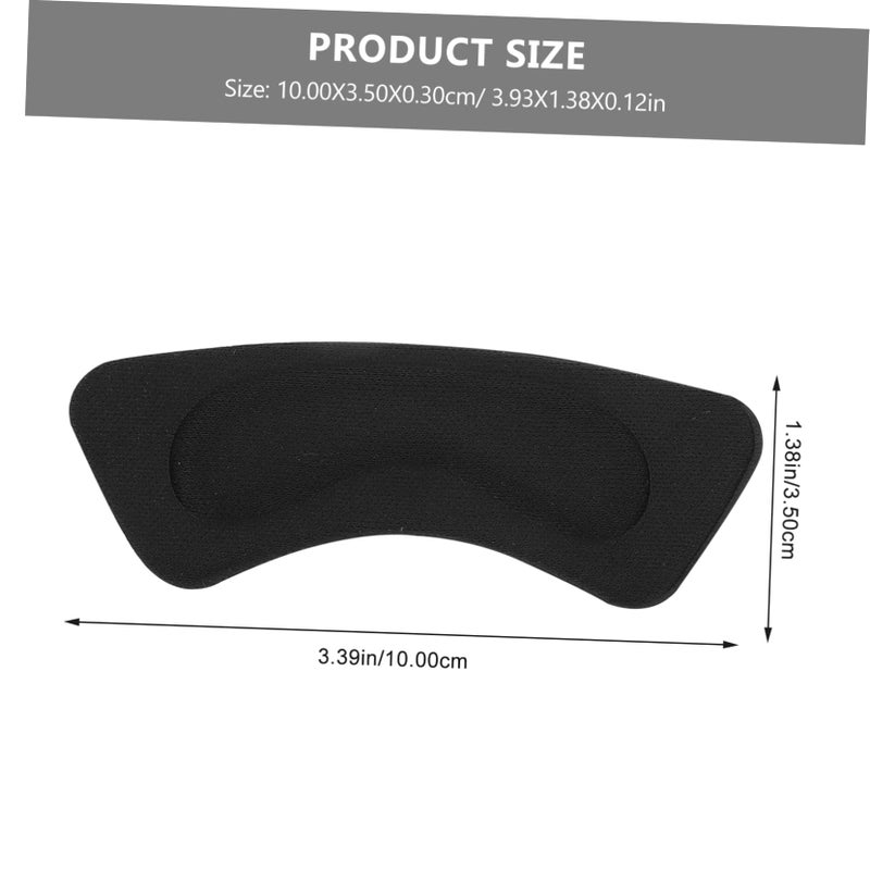 4 Pairs Heel Cushion Pads Creamy White Black for Loose Shoes Strong Adhesion Comfortable Fit - Image 3