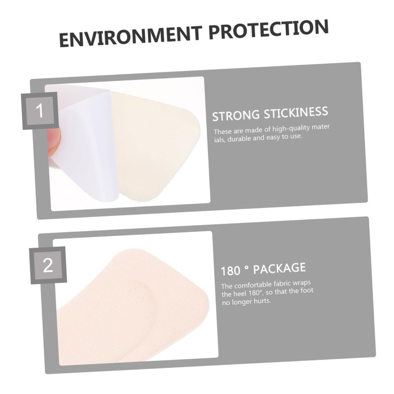 4 Pairs Heel Cushion Pads Creamy White Black for Loose Shoes Strong Adhesion Comfortable Fit - Image 4