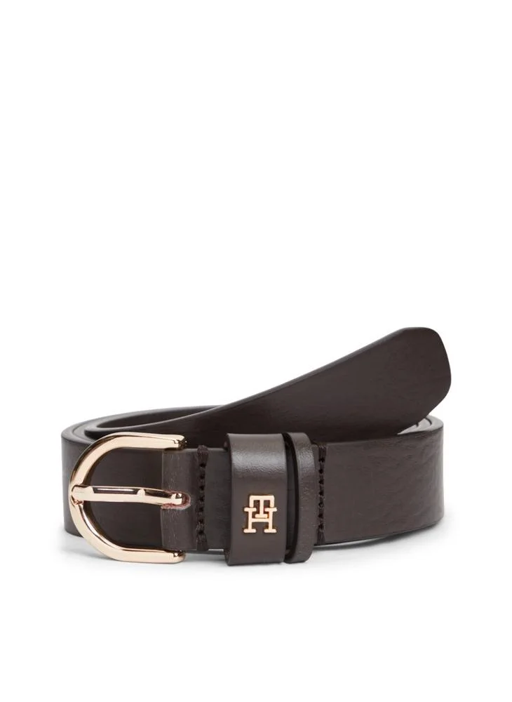 TH Monogram Leather Belt