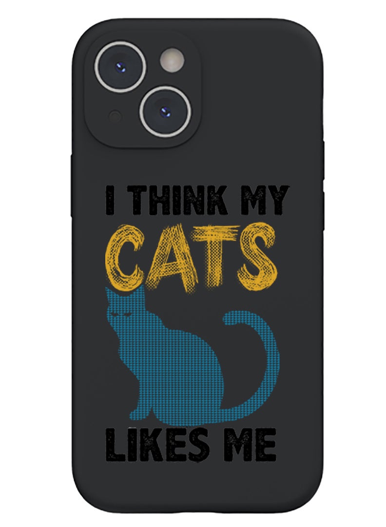 Theodor Protective Slim Fit Case Liquid Silicone Cover with Full Body Protection Anti-Scratch Shockproof Case For iPhone 14 Black  - Kindness Tribe copy - Image 1