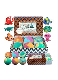 Kids Bath Bombs with Toys Inside - Organic, Gentle & Kid Friendly Bubble Bath Fizzies with Surprise Inside. Spa Bath Fizz Balls Kit. Fizzy Balls w/Rich Bubbles, Birthday Gifts for Kids, Boys, Girls