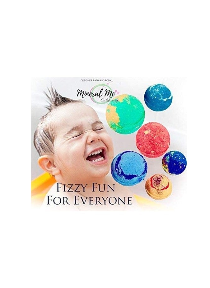 Mineral Me California - Kids Bath Bombs with Toys Inside - Organic, Gentle & Kid Friendly Bubble Bath Fizzies with Surprise Inside. Spa Bath Fizz Balls Kit. Fizzy Balls w/Rich Bubbles, Birthday Gifts for Kids, Boys, Girls - Image 1