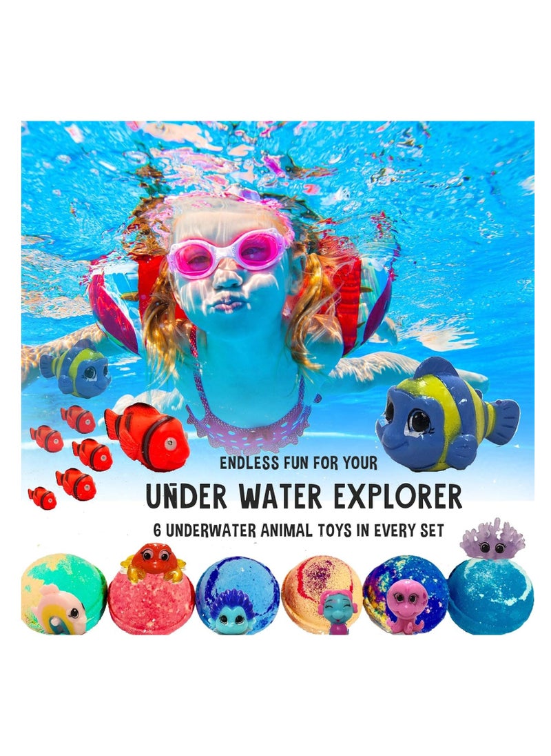 Mineral Me California - Kids Bath Bombs with Toys Inside - Organic, Gentle & Kid Friendly Bubble Bath Fizzies with Surprise Inside. Spa Bath Fizz Balls Kit. Fizzy Balls w/Rich Bubbles, Birthday Gifts for Kids, Boys, Girls - Image 1