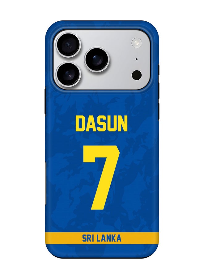 Stylizedd Tough Pro Magnetic Case for iPhone 17 Pro, Dual Layer hybrid PC + TPU Mobile Cover Matte - Sri lanka Dasun Shanaka, Jersey No 7