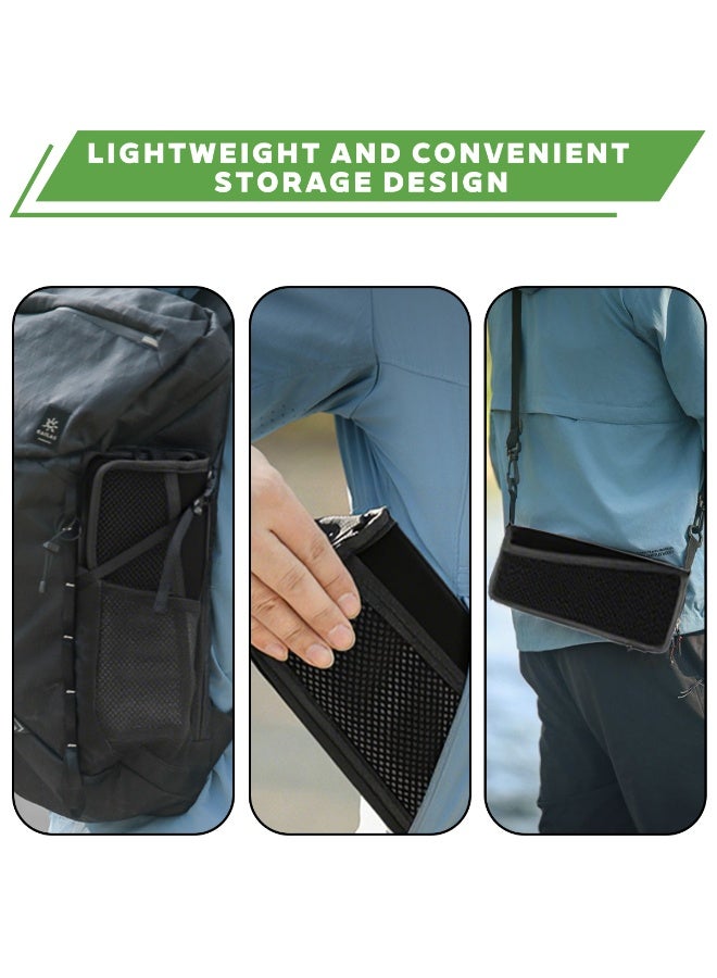 التلقيم حقيبة يد معدنية صغيرة محمولة ذات نمط مطوي -مقعد خيم خفيف الوزن ذو تصميم صغير الحجم، مثالي للسفر، والتنزه، والحفلات الموسيقية، والاستخدام اليومي، كرسي خارجي قوي للراحة أثناء الحركة (كبير، أسود) - Image 4