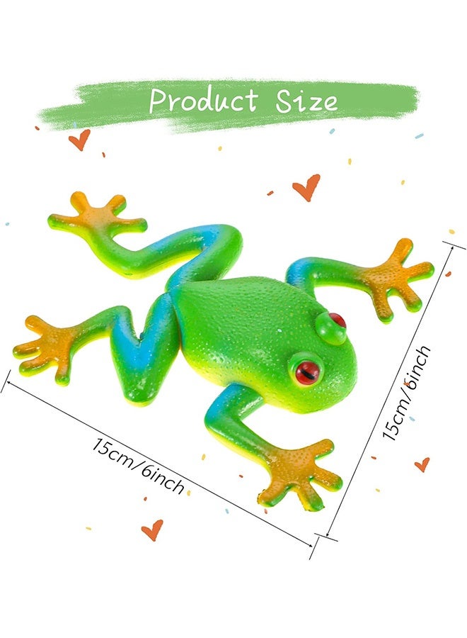 Frog Toys Realistic Frog Figurines Simulation Frog Animal Model Soft Stretchy Spoof Vent Stress Toy for Relief Stress - Image 2