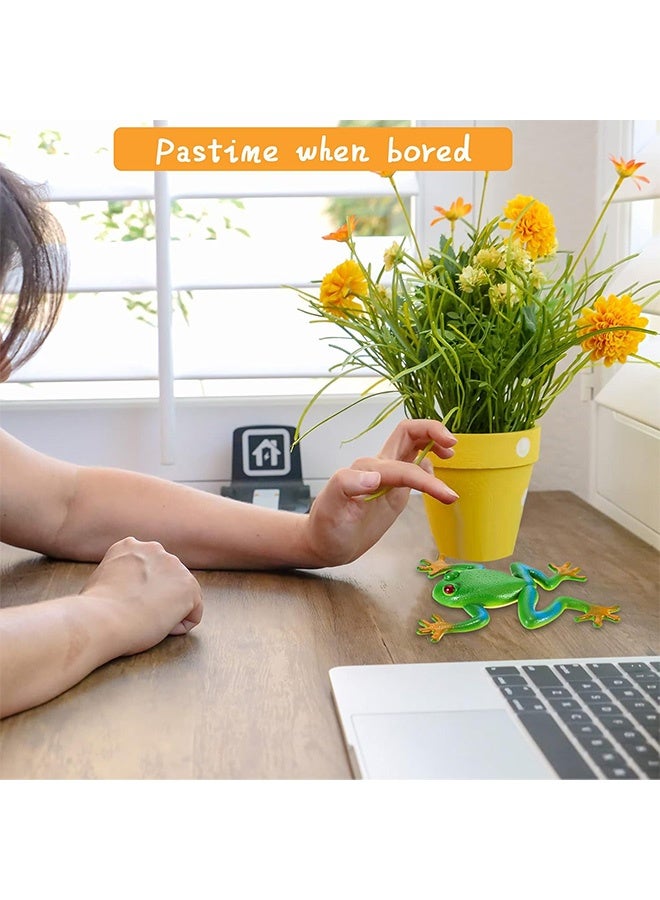 Frog Toys Realistic Frog Figurines Simulation Frog Animal Model Soft Stretchy Spoof Vent Stress Toy for Relief Stress - Image 4