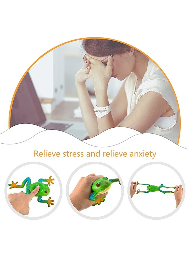 Frog Toys Realistic Frog Figurines Simulation Frog Animal Model Soft Stretchy Spoof Vent Stress Toy for Relief Stress - Image 3