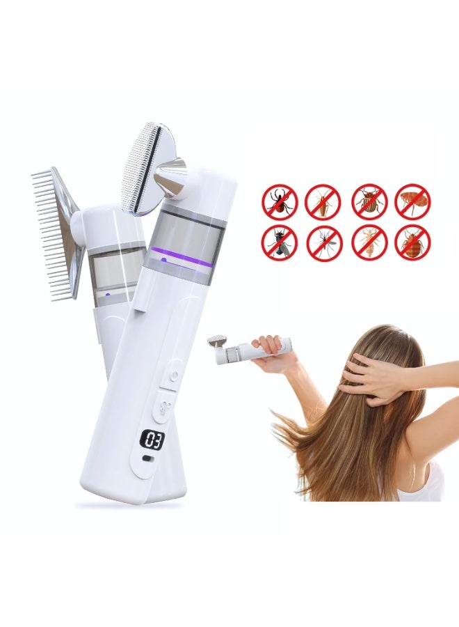 Electric Anti-Lice Comb, Wireless Rechargeable Lice Comb, Electric Lice Vacuum Comb for Adults and Children, Portable Lice Comb for Home Travel Shower Spa Grooming - Image 1