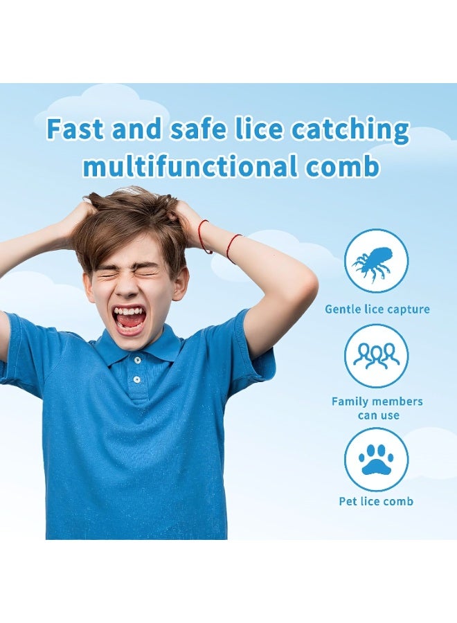 Electric Anti-Lice Comb, Wireless Rechargeable Lice Comb, Electric Lice Vacuum Comb for Adults and Children, Portable Lice Comb for Home Travel Shower Spa Grooming - Image 3