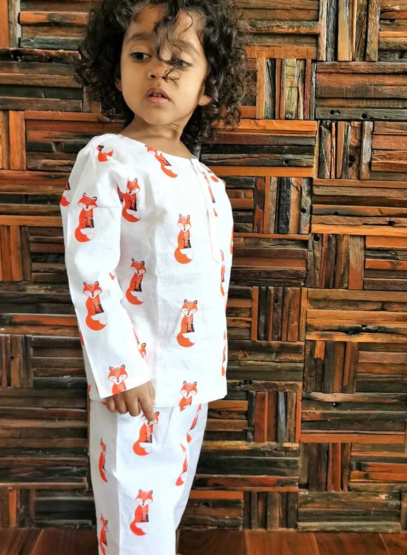 Ayra Kids Fox Print Pyjama Set