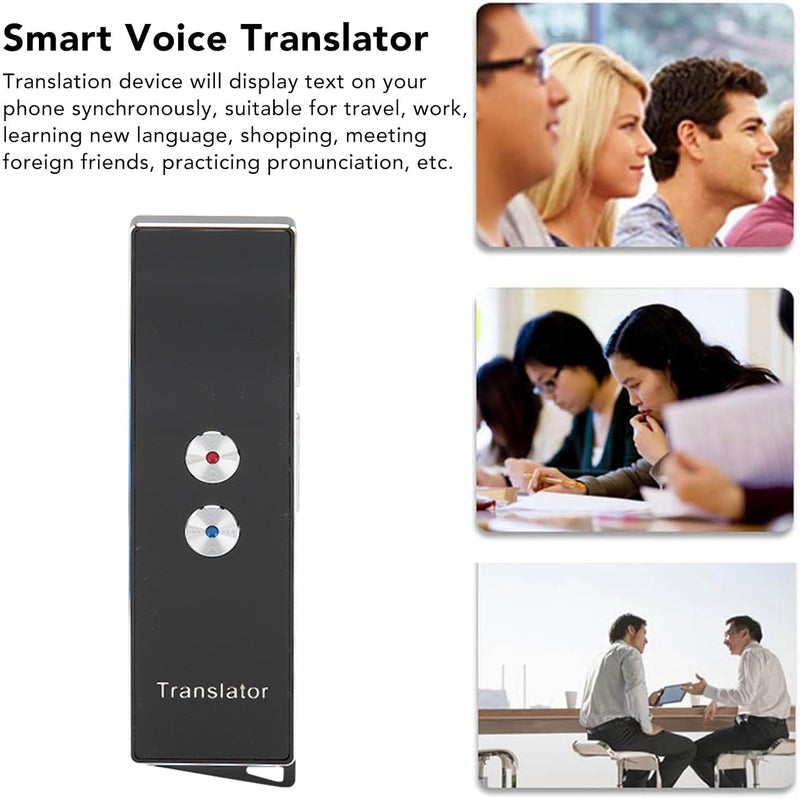 Yechiry Portable Smart Voice Translator - 144 Languages, 99% Accuracy, Two-Way Instant Communication for Travel and Learning (Black) - Image 5