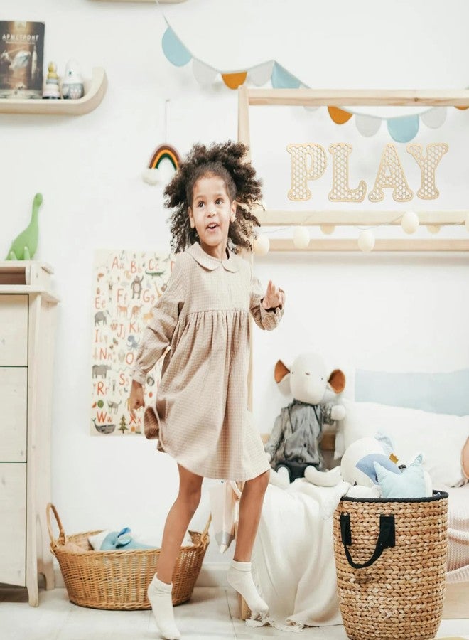 Xtlonbom Wooden Play Rattan Letters Set，Play Room wall Decor，Large Rattan Letters for Wall Decor Boho Wall Signs Playroom，playroom Sign Art Kids Playroom Decor Nursery Room Decorations for Girls Boys - Image 5