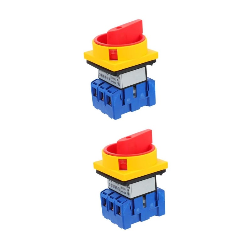 2 Pack Rotary Switch Circuit Breaker Changeover Power Insulated Heat Resistant - Image 2