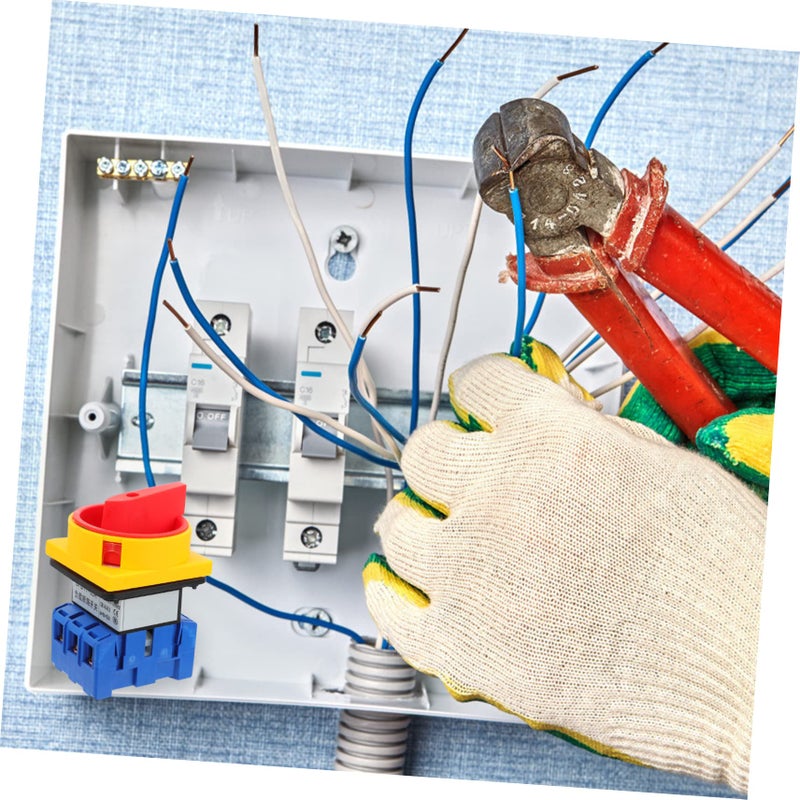 2 Pack Rotary Switch Circuit Breaker Changeover Power Insulated Heat Resistant - Image 5